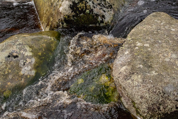Naklejka na ściany i meble Deep Stream Bubbling Through Big Old Boulders, County Wicklow
