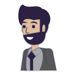cartoon businessman icon