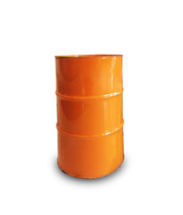 Orange oil tank isolated on white background (with clipping path)