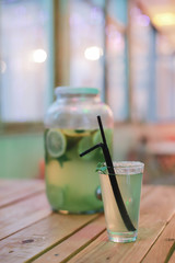 Delicious lemonade with lime and lemon