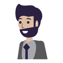 cartoon businessman icon