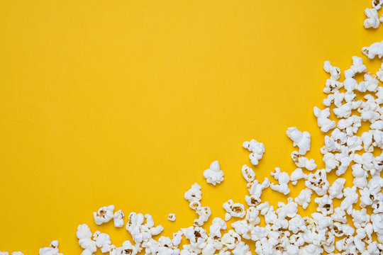 popcorn on a yellow