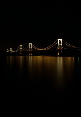 Obraz premium 来島海峡大橋のライトアップ（Kurushima Kaikyo Bridge）