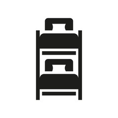 bed on white background