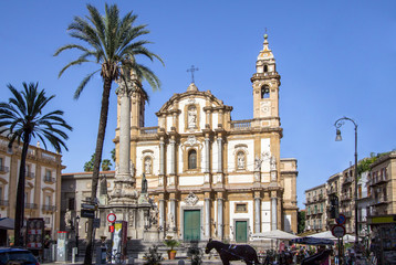 Fototapeta na wymiar San Domenico church, Palermo, Italy