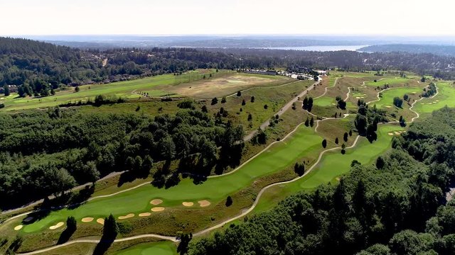 Bellevue WA aerial golf course