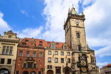 Obraz premium Tower with Astronomical clock in Prague