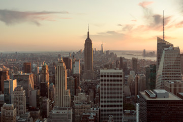 Fototapeta na wymiar New York im Sonnenuntergang