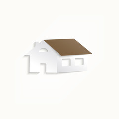 Fototapeta na wymiar Home. Logo design template of house. Building vector silhouette. The concept of ecology, to save the planet. Eco friendly. Environmentally friendly world. Simple vector illustration for printing.