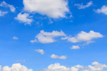 Beautiful background from blue sky and white cloud.