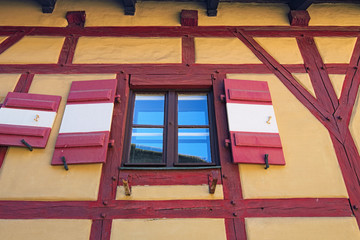 Window detail of the traditional houses in Nuremberg (Nurnberg) Germany, Europe