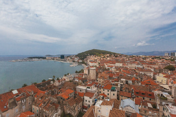 Fototapeta premium Panoramic View of the City and the Port of Split, Croatia