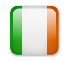 Ireland Flag. Bright Square Icon on a white background