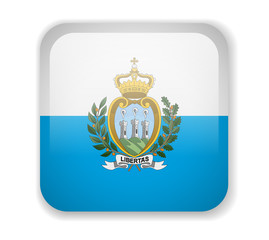 San Marino flag. Square bright Icon on a white background