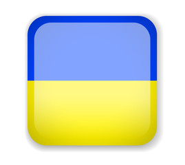 Ukraine flag. Square bright Icon on a white background