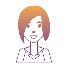 cartoon businesswoman icon over white background, vector illustration