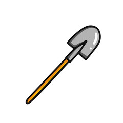 Cartoon shovel icon