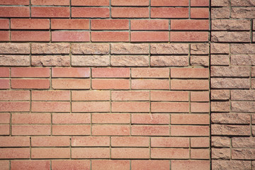 Wall from a red brick as an abstract background