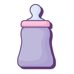 baby bottle icon over white background, vector illustration