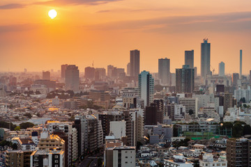 Fototapeta premium 夕暮れの東京の街