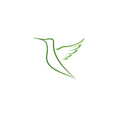 Simple bird icon, logo vector design element