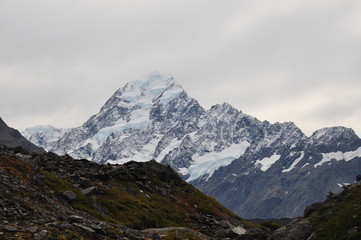 Fototapeta na wymiar Peak of Mount Cook, New Zealand