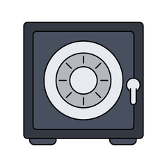 Strongbox security money symbol vector illustration graphic design
