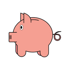 Piggy savings symbol vector illustration graphic design