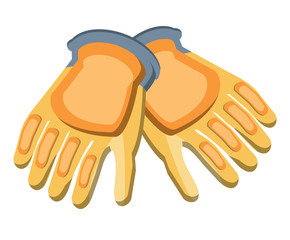 Obraz premium construction gloves icon over white background, vector illustration