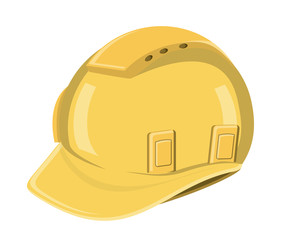 construction safety helmet over white background, vector illustration