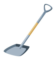shovel tool icon over white background, vector illustration