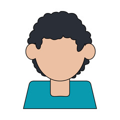Young man profile vector illustration graphic design