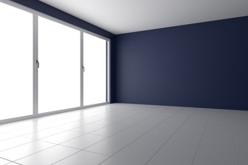 Empty room interior 3d rendering