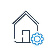 Line Art vector icon. smart home automation