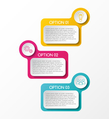 Infographic template with business icons. Vector.