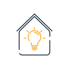 Line art icon vector. smart home light