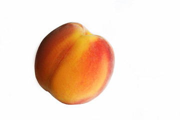 Peach isolated on white background.