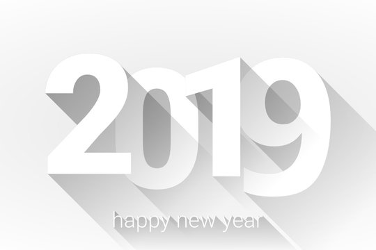 2019 - happy new year modern design