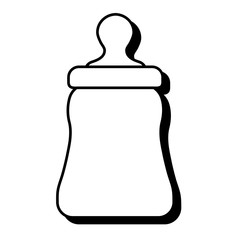 baby bottle icon over white background, vector illustration