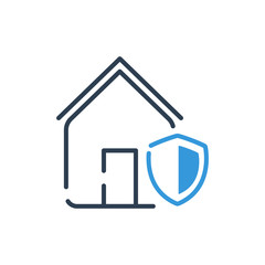 Line Art. Home security vector illustration
