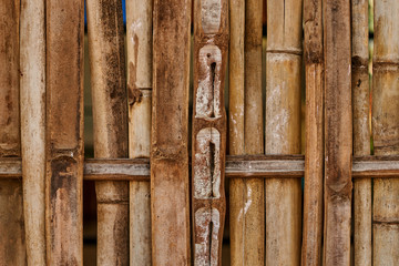 Old bamboo fence texture, bamboo texture background.