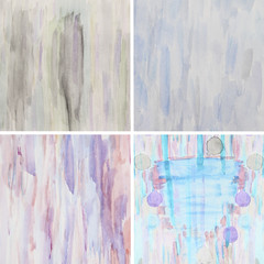 A collection of watercolor abstract backgrounds, hand-painted