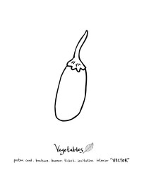 농산물 일러스트 / 손으로 그린 과일과 채소 그림