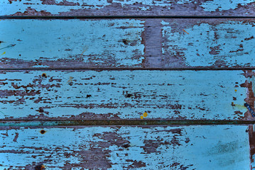 Fototapeta na wymiar Aqua-tone weathered and vintage wood wall - backdrop.