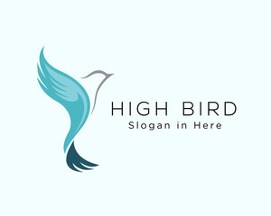 elegant flaying bird