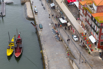 View of the quarter of Ribeira in Porto, Portugal