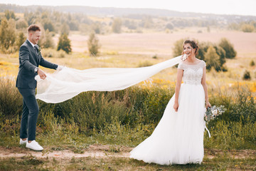 Happy couple.Wedding photo.Couple in love