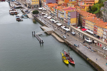 View of the quarter of Ribeira in Porto, Portugal