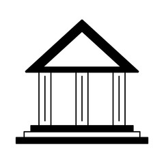 Bank building symbol vector illustration graphic design