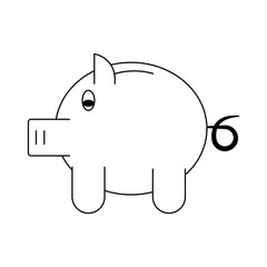 Piggy savings symbol vector illustration graphic design